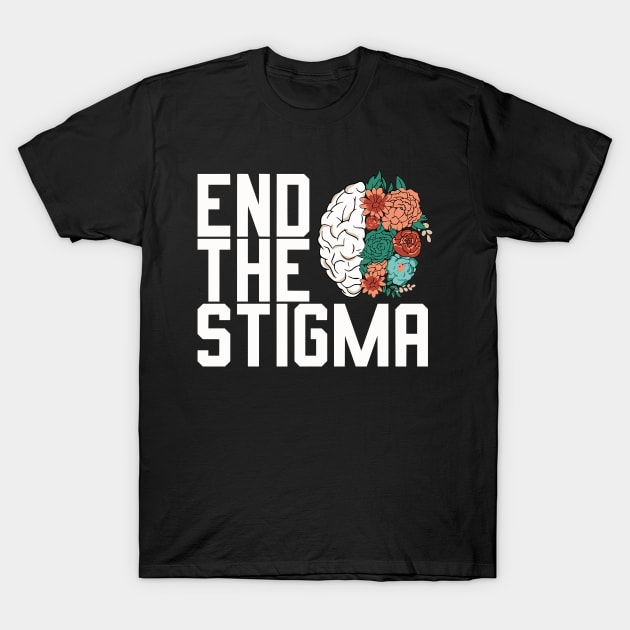 End The Stigma Mental Health Awareness T-Shirt by Shopinno Shirts